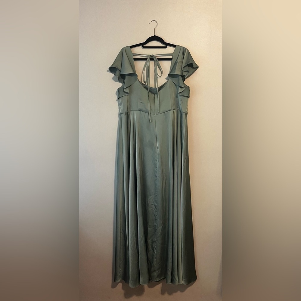 Azazie Bondi Matcha Dress - Picture 6 of 12